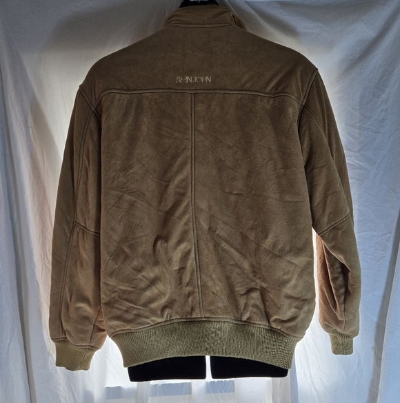 Vintage Faux Suede Fuzzy Lining Bomber Jacket EUC - Picture 11 of 12